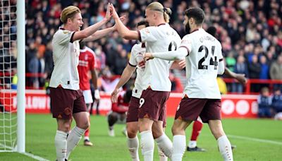 Manchester City player ratings vs Nottingham Forest: Erling Haaland back with a bang as assist king Kevin De Bruyne inspires rusty champions to vital win in title race | Goal...