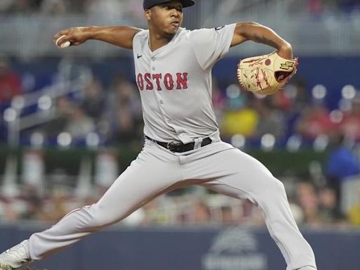 Rafaela doubles and triples, Bello allows a run over 6 2/3 innings to help Red Sox beat Marlins 7-2