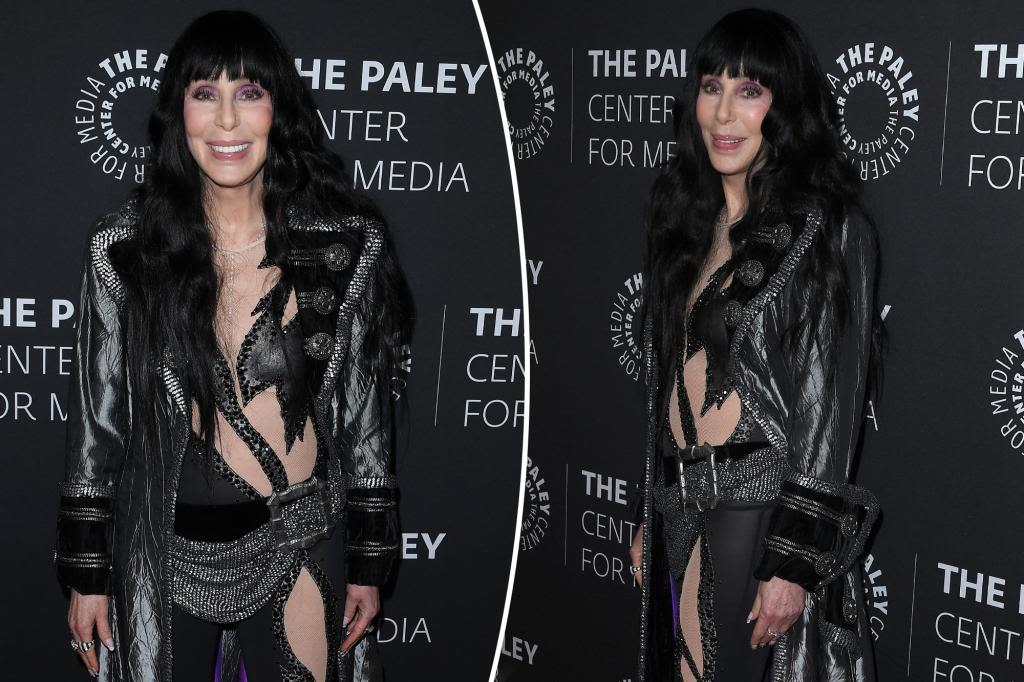 Cher, 77, turns back time in edgy cutout catsuit at ‘Bob Mackie: Naked Illusion’ premiere