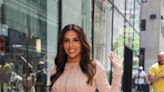 Eva Longoria Looks Perfectly Pink in Metallic Christian Louboutin Sandals While Promoting ‘Land of Women’ in New York City