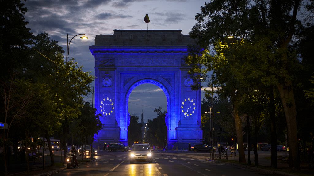 WATCH: Key European buildings are illuminated to mark Europe Day