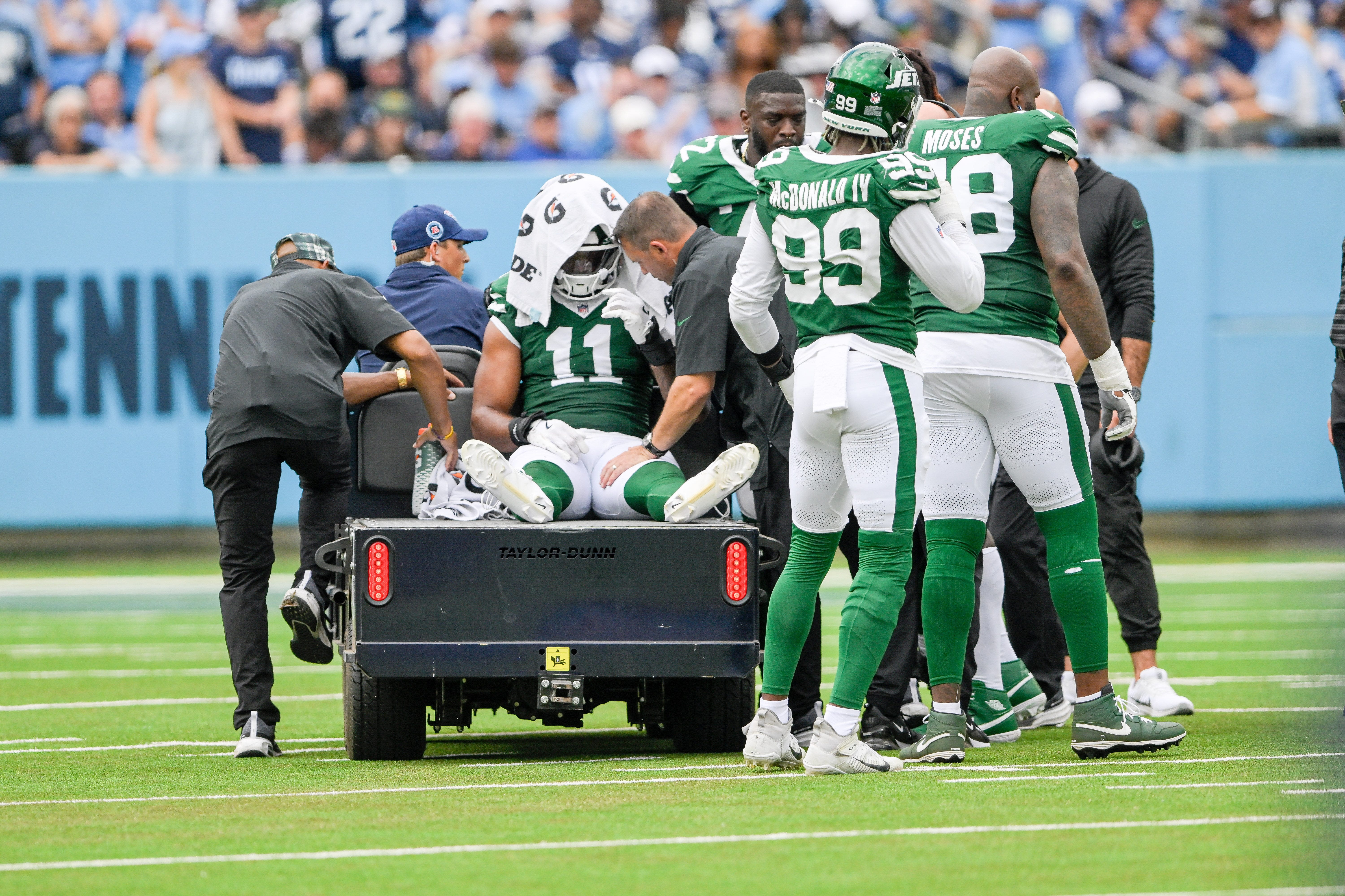 Jermaine Johnson injury update: NY Jets linebacker suffers season-ending injury vs Titans