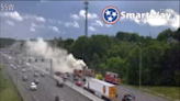 Vehicle fire on I-24E leads to closures, delays in Davidson County