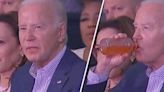 Stimulants, Gatorade, or pandering? Biden's orange beverage at Juneteenth celebration prompts myriad speculation