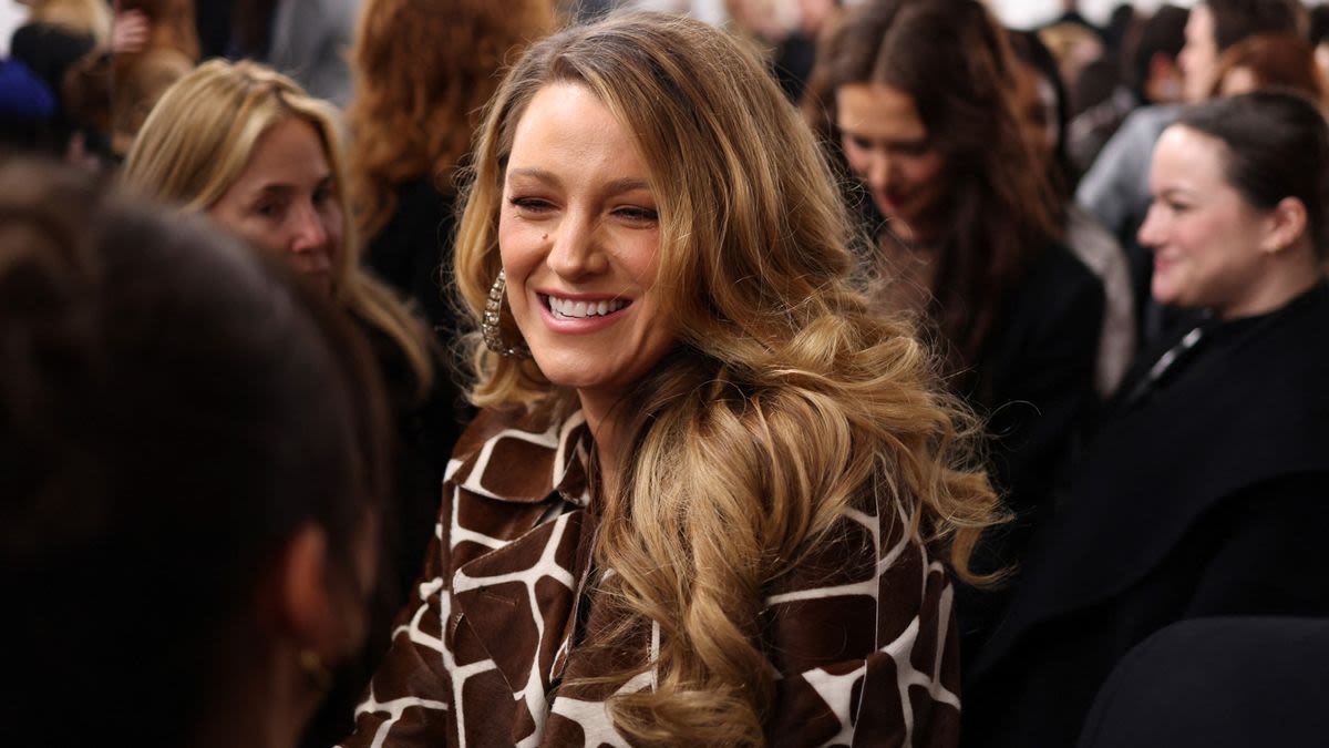 Blake Lively Jokes That Husband Ryan Reynolds Is “Trying to Get Me Pregnant Again” by Posing In a Photo with a Dog