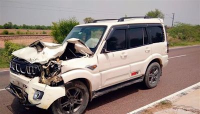 SUV rams into bike, two killed