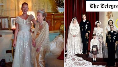 Bridesmaid’s dress from late Queen’s wedding and once worn by Kate Moss up for auction