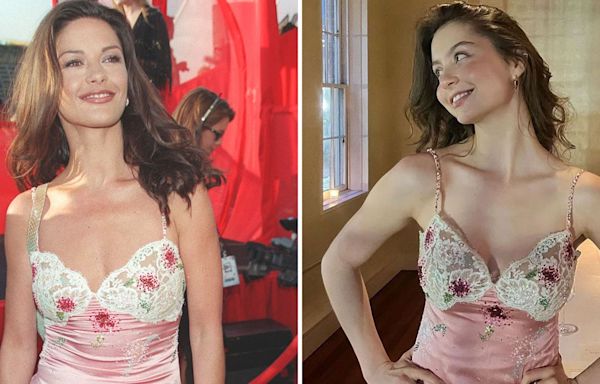 Catherine Zeta-Jones’s Daughter Re-Wears Mom’s ’90s Red Carpet Dress
