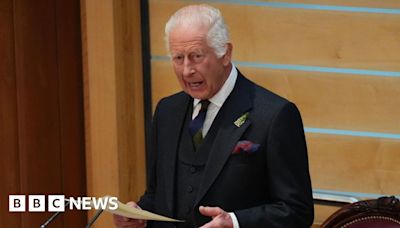 King speaks at Holyrood for Scottish Parliament's 25th anniversary