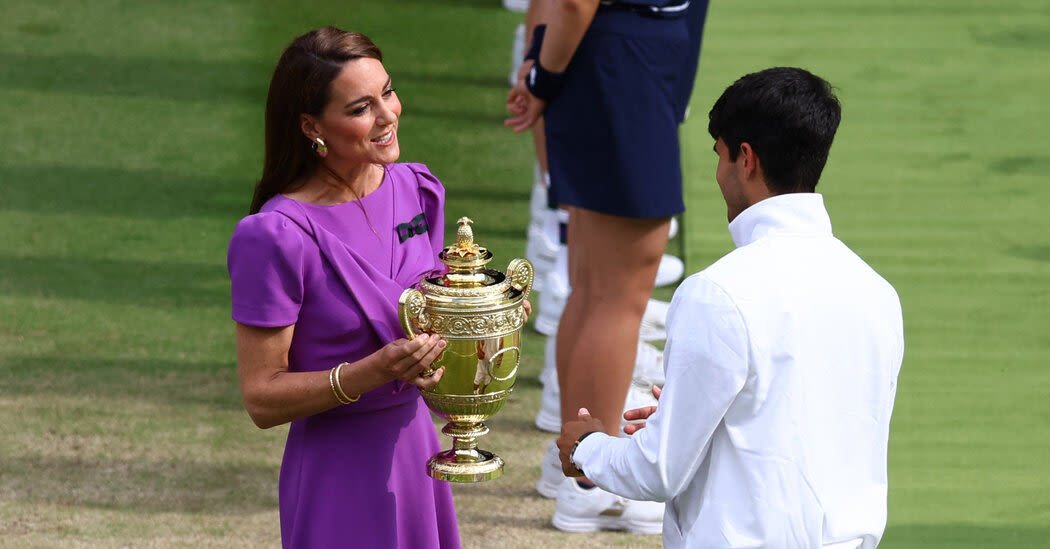 Catherine, Princess of Wales, in Purple, Is a Wimbledon Winner