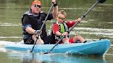 Father-son pedal, paddle and bond during Jackalope Days race