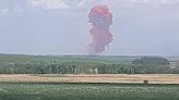 Russians bomb chemical storage in Kharkiv Oblast