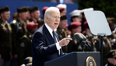 Biden attacks Trump’s ‘isolationism’ during D-Day speech