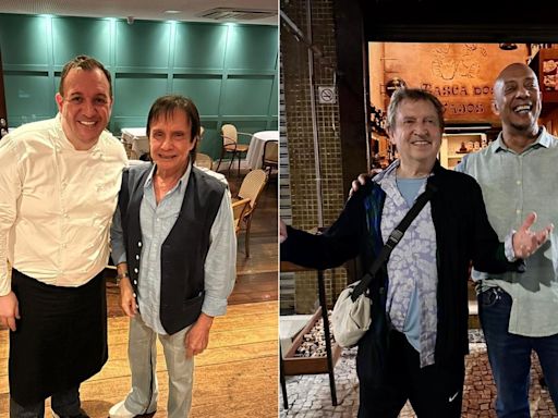 Estrelas no Rio: Roberto Carlos e Andy Summers são tietados em restaurantes cariocas