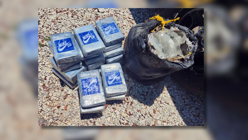 Scuba divers find 25 kilos of suspected cocaine with fake Nike logo during ocean clean-up
