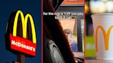 ‘In LA they charging for bags too!’: Customer catches McDonald’s worker charging $1.59 for an empty cup