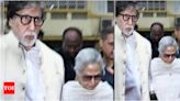 Jaya Bachchan arrives with Amitabh Bachchan to cast her vote | Hindi Movie News - Times of India
