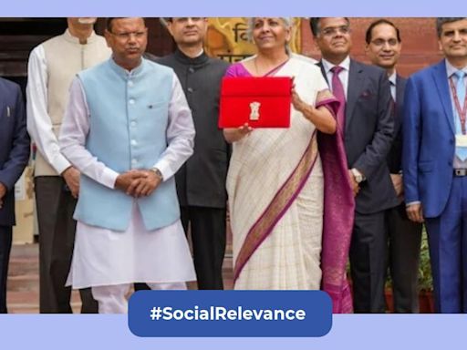 Union Budget 2024: FM Nirmala Sitharaman dons white silk saree, poses with tablet in red cover