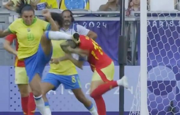 Marta in Tears After Receiving a Red Card in the Olympics