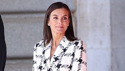 Queen Letizia of Spain Updates Power Dressing With Houndstooth Blazer for Royal Palace Event