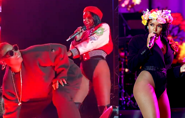 Watch Queen Latifah Back That Thang Up On Janelle Monáe At OUTLOUD Music Fest For Pride