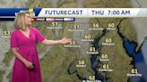 Mostly clear and warmer for Thursday with temps in upper 70's