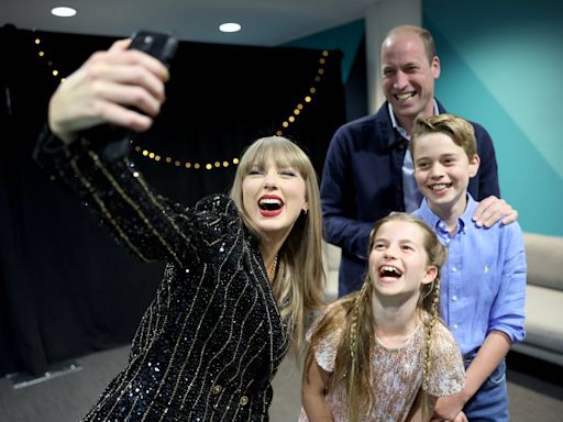 Guillermo de Gales asistió junto a sus dos hijos mayores al concierto de Taylor Swift en Londres