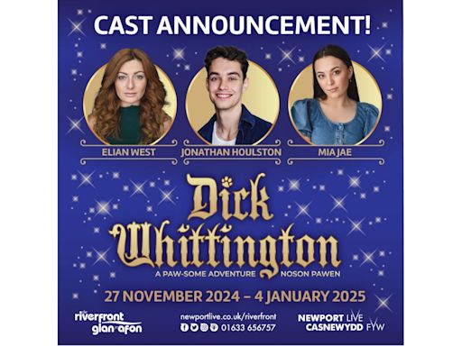 Cast members confirmed for Dick Whittington panto at Newport this Christmas