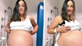 Barriga de grávida impressiona pelo tamanho nas redes sociais: 'Trigêmeos?'