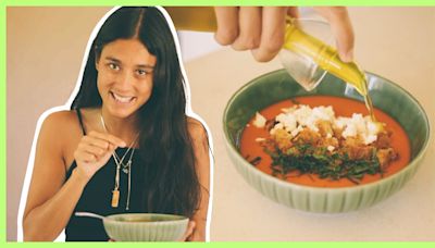 La receta fácil de gazpacho con paraguayos de María Lo