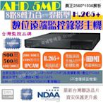 【祥龍監視器】昇銳 監控 DVR主機 8路8聲 H.265 真5MP錄影 4MP 1080P 台灣製造 AHD 800萬