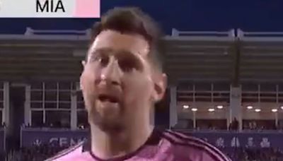 Messi tells live TV cameras new football rule is 'not good' in furious outburst