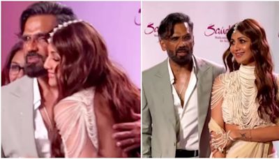 Dhadkan reunion: Shilpa, Suniel Shetty share a sweet moment at red carpet event