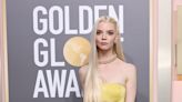 Anya Taylor-Joy Looked Lovely on the Golden Globes Red Carpet in Schlumberger Jewelry and a Yellow Dior Look