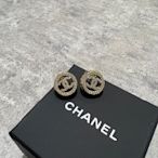 Chanel 精緻切割水鑽耳環《精品女王全新＆二手》