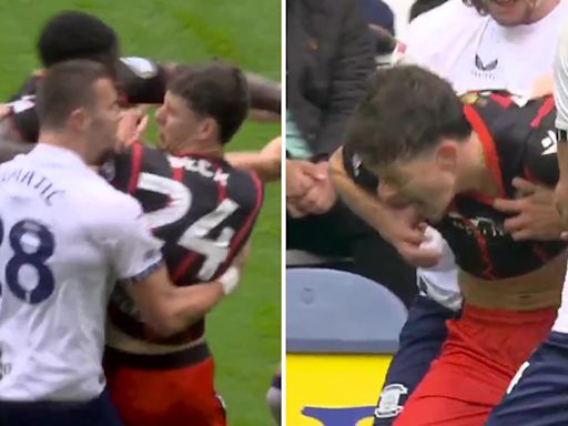 Watch shock moment EFL star appears to sink teeth into Ian Rush’s nephew's neck