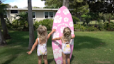 Cute: Kai Lenny Shapes Custom Surfboard for Twin Daughters (Video)