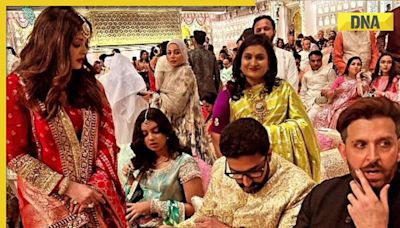 Amid separation rumours, Aishwarya Rai and Abhishek Bachchan spotted together at Anant Ambani-Radhika Ambani's wedding