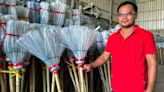 Cambodia 'upcycler' turns tonnes of plastic bottles into brooms