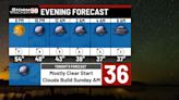 Saturday night is a cold one with building clouds; A cooler Sunday expected