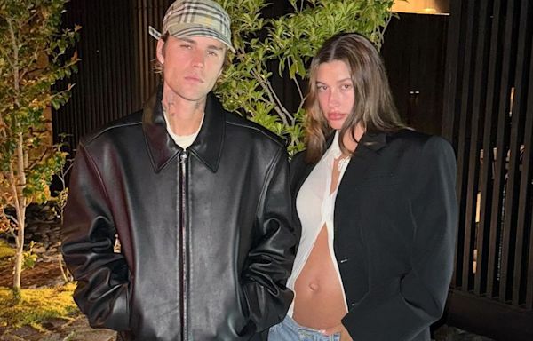 Pregnant Hailey Bieber Flaunts Bare Baby Bump in Candid Photos with Justin: 'Mom n Dad'