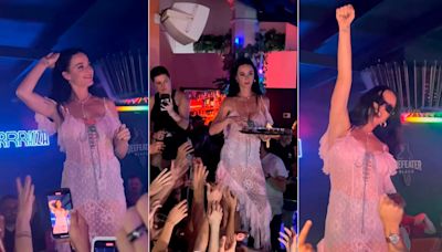 Katy Perry da la sorpresa en una discoteca de Barcelona: ‘La Macarena’, pistolas de agua y chupitos gratis