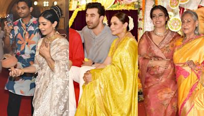 Spotted in the city: Ranbir Kapoor, Jaya Bachchan, Tanishaa Mukerji at Durga Puja 2024