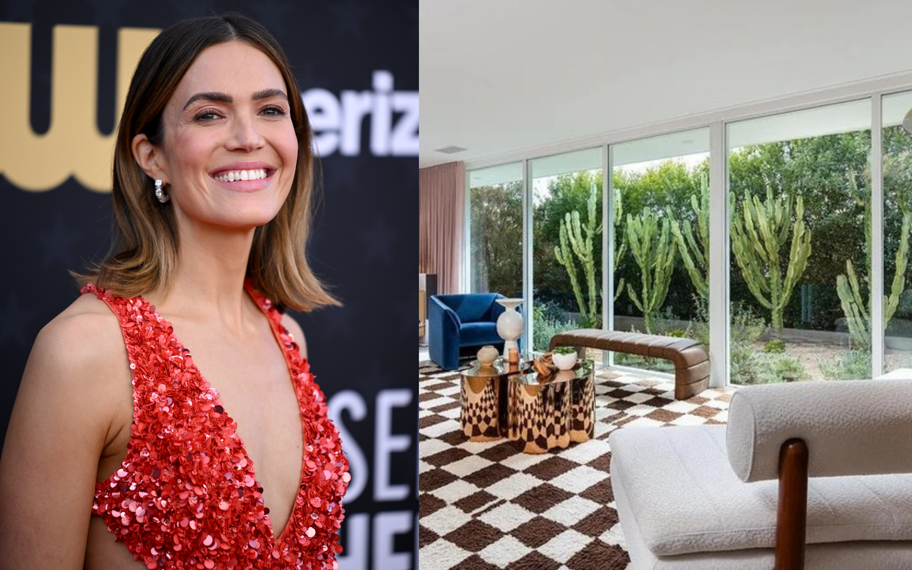 Mandy Moore's Living Room "Gallery Window" Makes This Surprisingly Beautiful Garden Plant the Focal Point