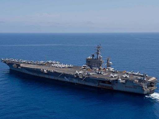 A US Navy aircraft carrier is rearmed and back in the Red Sea amid a Houthi missile crisis with no end in sight