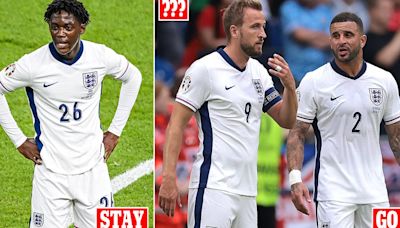 Which England stars should GO, who should STAY - and what about Kane?