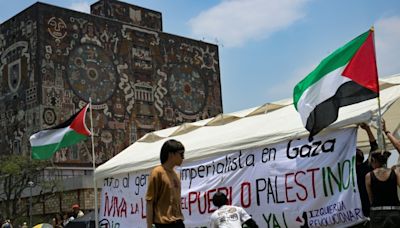 Estudiantes propalestinos acampan en la mayor universidad de México