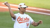 Kyle Hamilton throws out first pitch at Orioles game