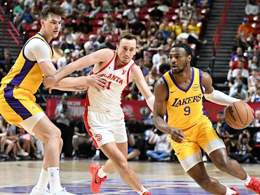 How many points did Bronny James score tonight? Lakers Summer League box score