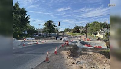 Borland Avenue closed along Highway 49 in Auburn for a roundabout project